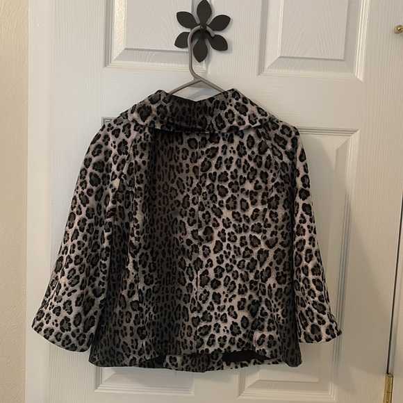Rafaella Short Animal print 3/4 length sleeve Jacket size Large - Picture 5 of 10